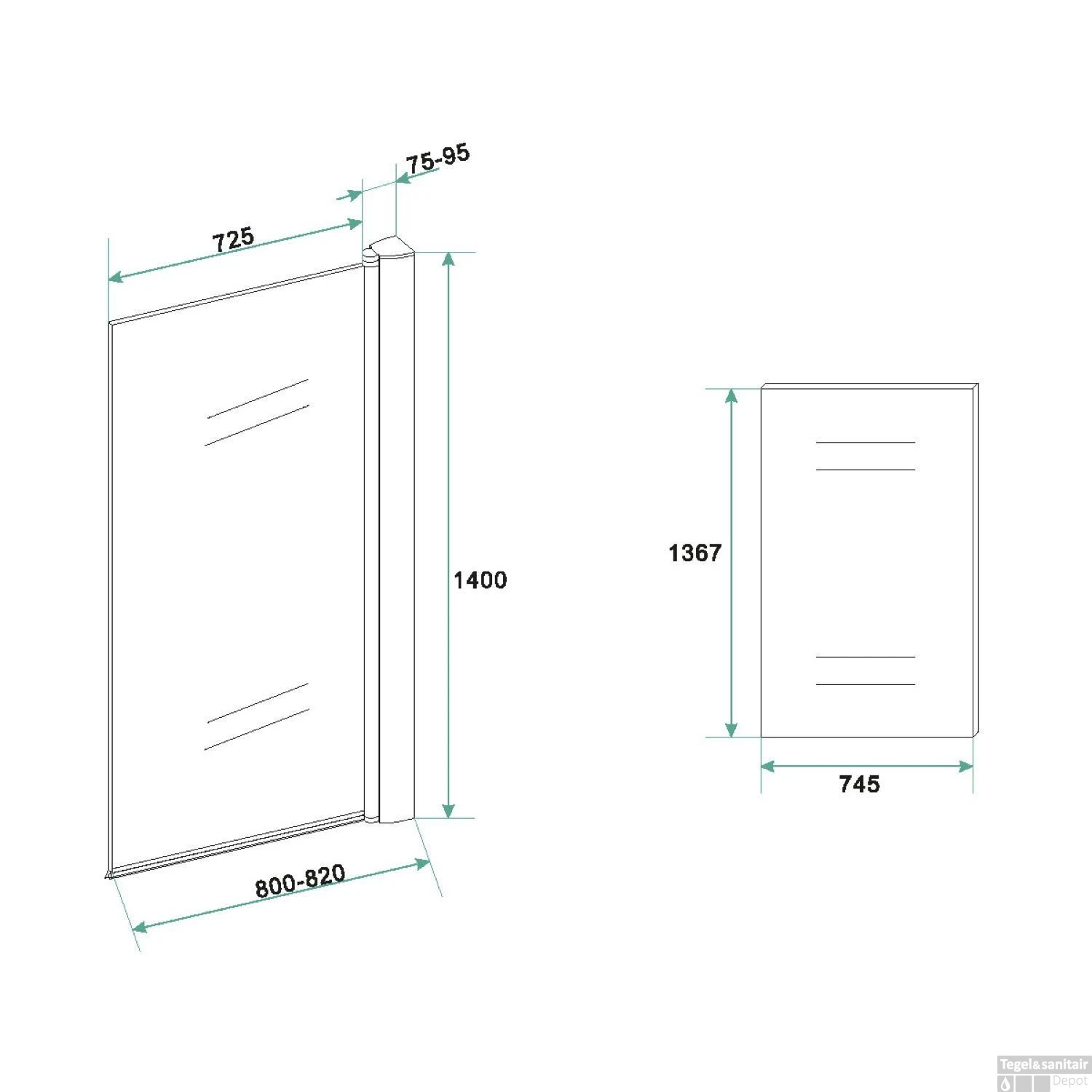 Draaibare Badwand Wiesbaden Orbit 80x150 Cm 6mm NANO Coating Mat Zwart 6 Draaibare Badwand Wiesbaden Orbit 80x150 Cm 6mm NANO Coating Mat Zwart - Afbeelding 4