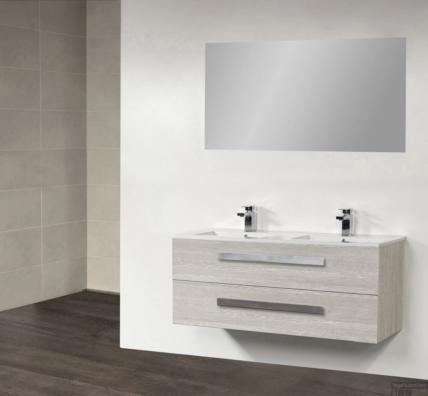 Wastafelblad Keramiek Pisa 120 2 Kraangaten 5 Wastafelblad Keramiek Pisa 120 2 Kraangaten - Afbeelding 3