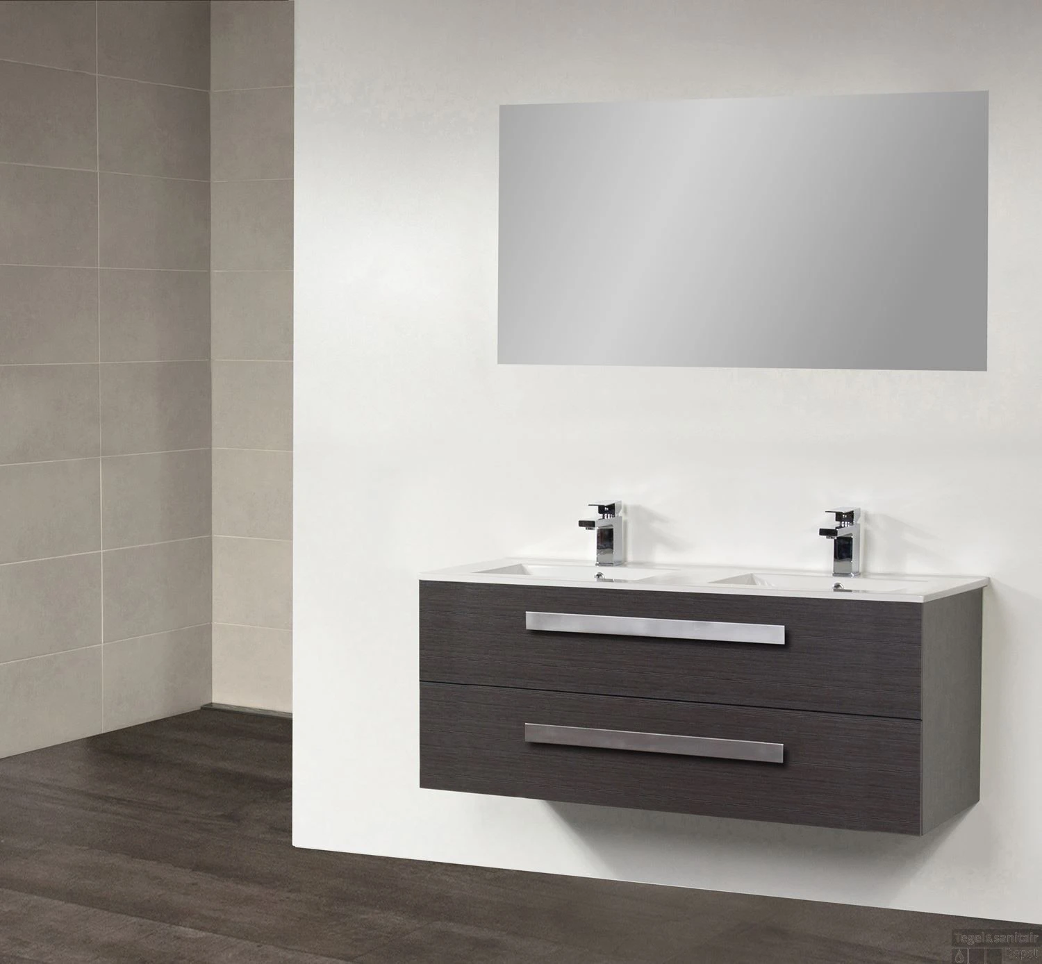 Wastafelblad Keramiek Pisa 120 2 Kraangaten 6 Wastafelblad Keramiek Pisa 120 2 Kraangaten - Afbeelding 4