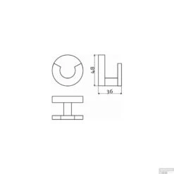 Dubbele Handdoekhaak Clou Flat Geborsteld RVS -Sealkin Badkamermeubilair Winkel dubbele handdoekhaak clou flat rvs tech