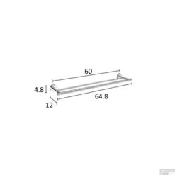 Dubbele Handdoekhouder Smedbo Home 60 Cm Mat Messing -Sealkin Badkamermeubilair Winkel dubbele handdoekhouder smedbo home 60 cm mat messing tech