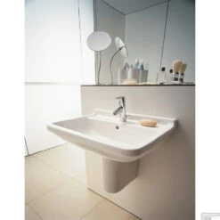 Duravit Starck 3 Wastafel 60x45x22.5 Cm Rechthoek Keramiek Glanzend Wit -Sealkin Badkamermeubilair Winkel duravit starck 3 wastafel 60x45x22.5 cm rechthoek keramiek wit 4