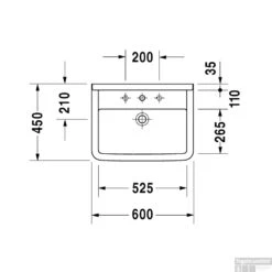 Duravit Starck 3 Wastafel 60x45x22.5 Cm Rechthoek Keramiek Glanzend Wit -Sealkin Badkamermeubilair Winkel duravit starck 3 wastafel 60x45x22.5 cm rechthoek keramiek wit tech