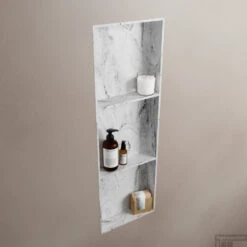 MONDIAZ EASY Nis 89,5x29,5cm In Solid Surface Kleur Glace. 3 Vakken Geschikt Voor In- Of Opbouw 7 MONDIAZ EASY Nis 89,5x29,5cm In Solid Surface Kleur Glace. 3 Vakken Geschikt Voor In- Of Opbouw -Sealkin Badkamermeubilair Winkel easy nis i glace 00011 11313763858204