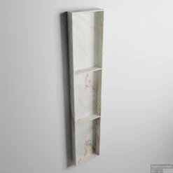 MONDIAZ EASY Nis 149,5x29,5cm In Solid Surface Kleur Frappe. 3 Vakken Geschikt Voor In- Of Opbouw