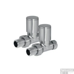 EH Design Radiator Kraantjes Recht Gepolijst RVS