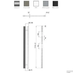 Electrische Radiator Sanicare 111.8x45 Cm 596W Met Witte Thermostaat En Bluetooth Wit -Sealkin Badkamermeubilair Winkel electrische radiator sanicare 111.8x45 cm 596w tech 2