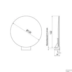 Scheerspiegel Emco Rond Met Klem Ø12cm Glasdikte 5-6mm Chroom 5 Scheerspiegel Emco Rond Met Klem Ø12cm Glasdikte 5-6mm Chroom -Sealkin Badkamermeubilair Winkel emco scheerspiegel rond met klem glasdikte 5 6mm. chroom 979516400 tech 1