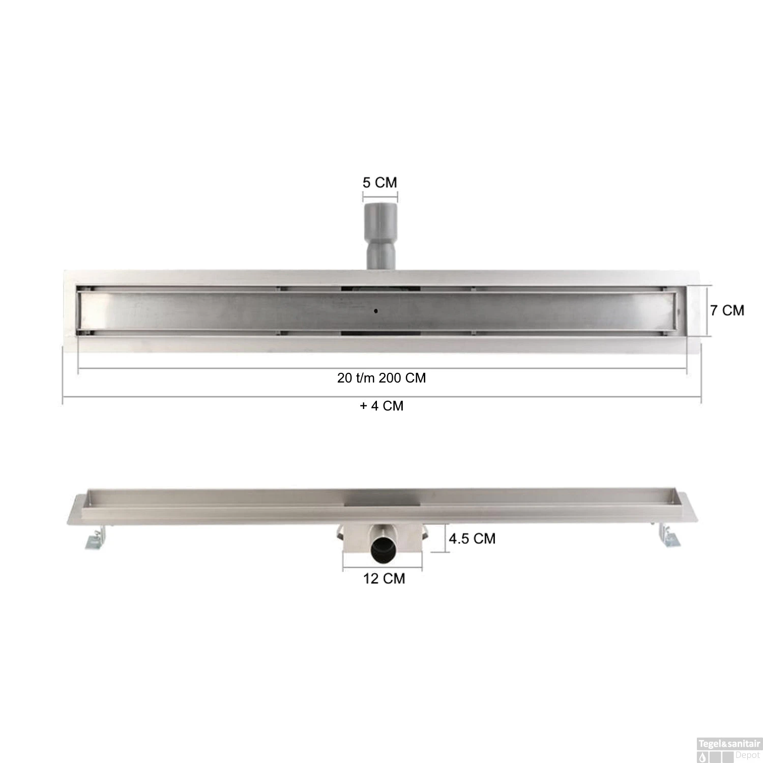 Wiesbaden RVS Douchegoot | Flens Met Uitneembaar Sifon (Alle Maten) 7 Wiesbaden RVS Douchegoot | Flens Met Uitneembaar Sifon (Alle Maten) - Afbeelding 5