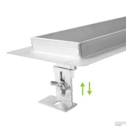 RVS Douchegoot Flens Met Uitneembaar Sifon 120x7cm 6,7cm Diep STANDAARD ROOSTER -Sealkin Badkamermeubilair Winkel flens design rooster mat grijs 3 3 2