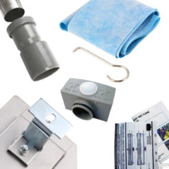 RVS Douchegoot Flens Met Uitneembaar Sifon 200x7cm 6,7cm Diep TEGEL ROOSTER -Sealkin Badkamermeubilair Winkel flens tegel rooster 200cm 4