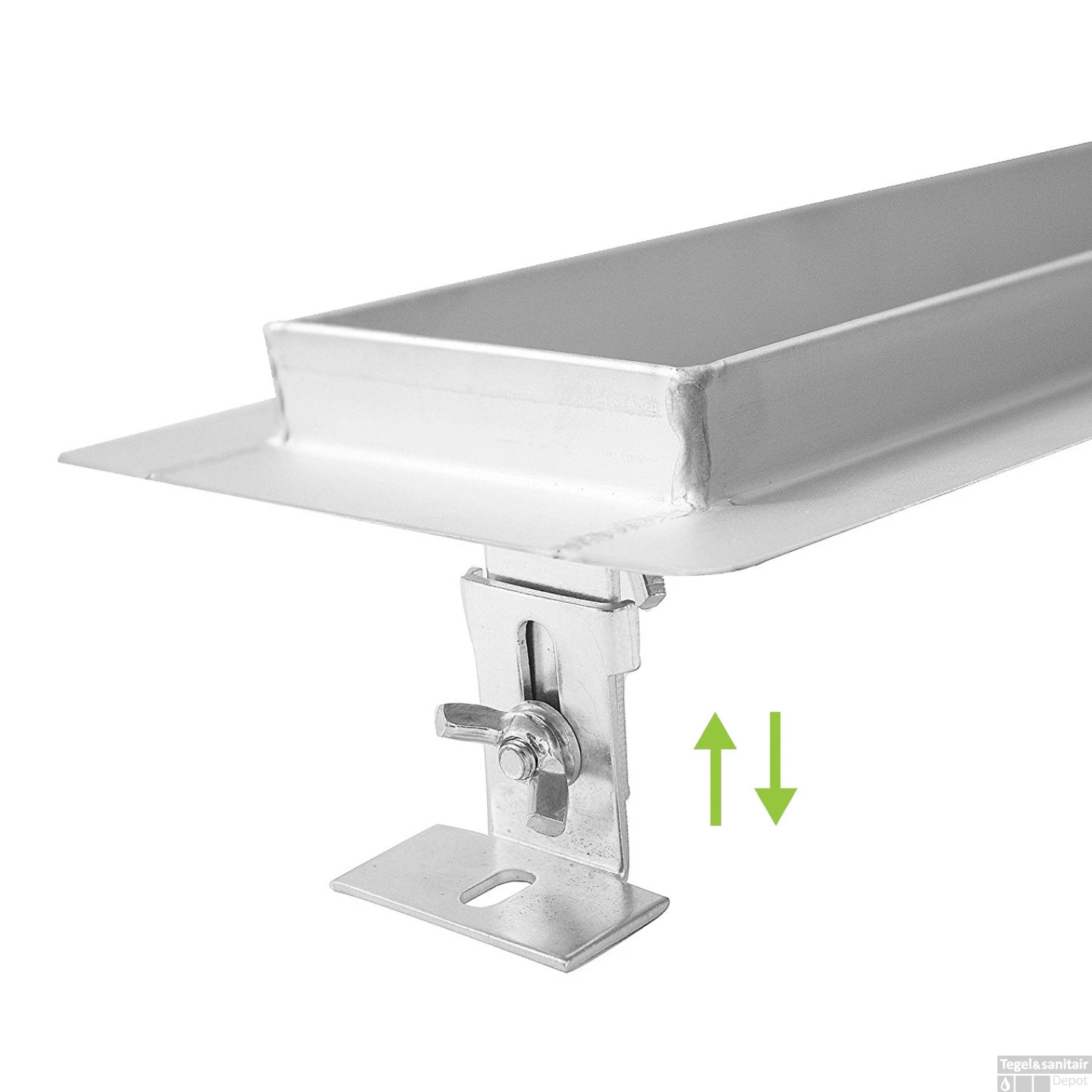 RVS Douchegoot Flens Met Uitneembaar Sifon 70x7cm 6,7cm Diep TEGELROOSTER MAT ZWART 4 RVS Douchegoot Flens Met Uitneembaar Sifon 70x7cm 6,7cm Diep TEGELROOSTER MAT ZWART - Afbeelding 2