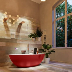 FLOAT Vrijstaand Bad 170x80cm Kleur Fire / Talc -Sealkin Badkamermeubilair Winkel float 3 00012