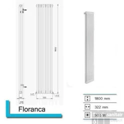 Handdoekradiator Floranca 1800 X 322 Mm Pergamon