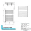 Handdoekradiator Florion Enkel 722 X 500 Mm Zwart -Sealkin Badkamermeubilair Winkel florionenkel722x500 12