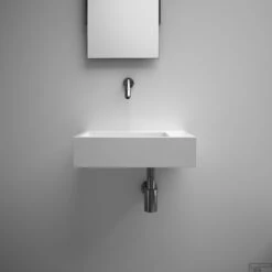 Fontein Clou Flush 2 36x24.5x9cm Aluite Mat Wit (Met Voorbewerkt Kraangat Rechts) -Sealkin Badkamermeubilair Winkel flush 2 plus detail f 3