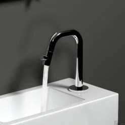 Fontein Clou Flush 3 36x18x9cm Mineraal Marmer Glans Wit Met Handdoekhouder Chroom (Met Voorbewerkt Kraangat Links) -Sealkin Badkamermeubilair Winkel flush toilet 11d open 5