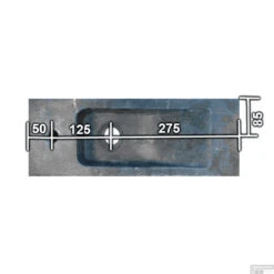 Natuursteen Fontein Slim 45x17x10cm (kraangat Links) -Sealkin Badkamermeubilair Winkel fontein sanilux slim links 11046l tech