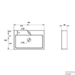 Fontein Best Design Skyline 38x24x7 Cm Keramiek Hoogglans Wit (1 Kraangat) -Sealkin Badkamermeubilair Winkel fontein best design skyline 38x24x7 cm tech