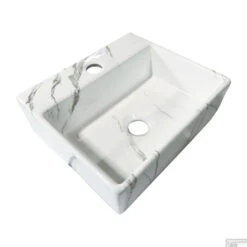 Fontein Boss & Wessing Marmerlook 33.5x29x11.5 Cm Keramiek Wit -Sealkin Badkamermeubilair Winkel fontein boss wessing marmerlook 33.5x290x11.5 cm keramiek wit 3