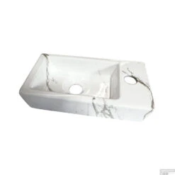 Fontein Boss & Wessing Marmerlook Rechts 36x18x9 Cm Keramiek Wit -Sealkin Badkamermeubilair Winkel fontein boss wessing marmerlook rechts 36x18x9 cm keramiek wit 3