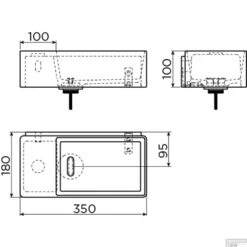 Fontein Clou Flush 3 Keramiek Wit Zonder Kraangat Links 35x10x18 Cm -Sealkin Badkamermeubilair Winkel fontein clou flush 3 keramiek wit kraangat links 35x10x18 cm tech
