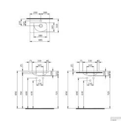 Fontein Boss & Wessing 44,5x31x12,5 Cm Inclusief 1 Kraangat Mat Antraciet -Sealkin Badkamermeubilair Winkel fontein creavit 44 5x31x12 5cm tech 1 1