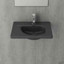 Fontein Boss & Wessing 44,5x31x12,5 Cm Inclusief 1 Kraangat Mat Antraciet -Sealkin Badkamermeubilair Winkel fontein creavit 44 5x31x12 5cm antraciet shop