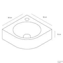Fontein Differnz Cleo Hoekfontein 30x30x10 Cm Keramiek Wit 7 Fontein Differnz Cleo Hoekfontein 30x30x10 Cm Keramiek Wit -Sealkin Badkamermeubilair Winkel fontein differnz cleo hoekfontein 30x30x10 cm keramiek tech