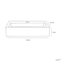 Fonteinset Differnz Mix En Match Flat Marmer 38x24x7 Cm (Keuze Uit 5 Kleuren Kranen) -Sealkin Badkamermeubilair Winkel fontein differnz dif marmer 38x24x7 cm wit tech 1