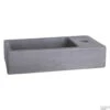 Fontein Differnz Force 40x22x8 Cm Beton Donker -Sealkin Badkamermeubilair Winkel fontein differnz force 40x22x8 beton dg 2