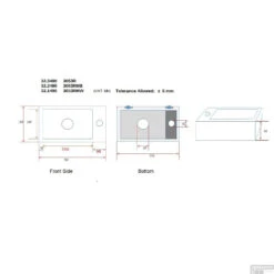 BWS Fontein Rino Mini Links 36x18x9 Cm Mat Zwart 7 BWS Fontein Rino Mini Links 36x18x9 Cm Mat Zwart -Sealkin Badkamermeubilair Winkel fontein mini rhea links 36 5x18x9 cm mat zwart tech 1