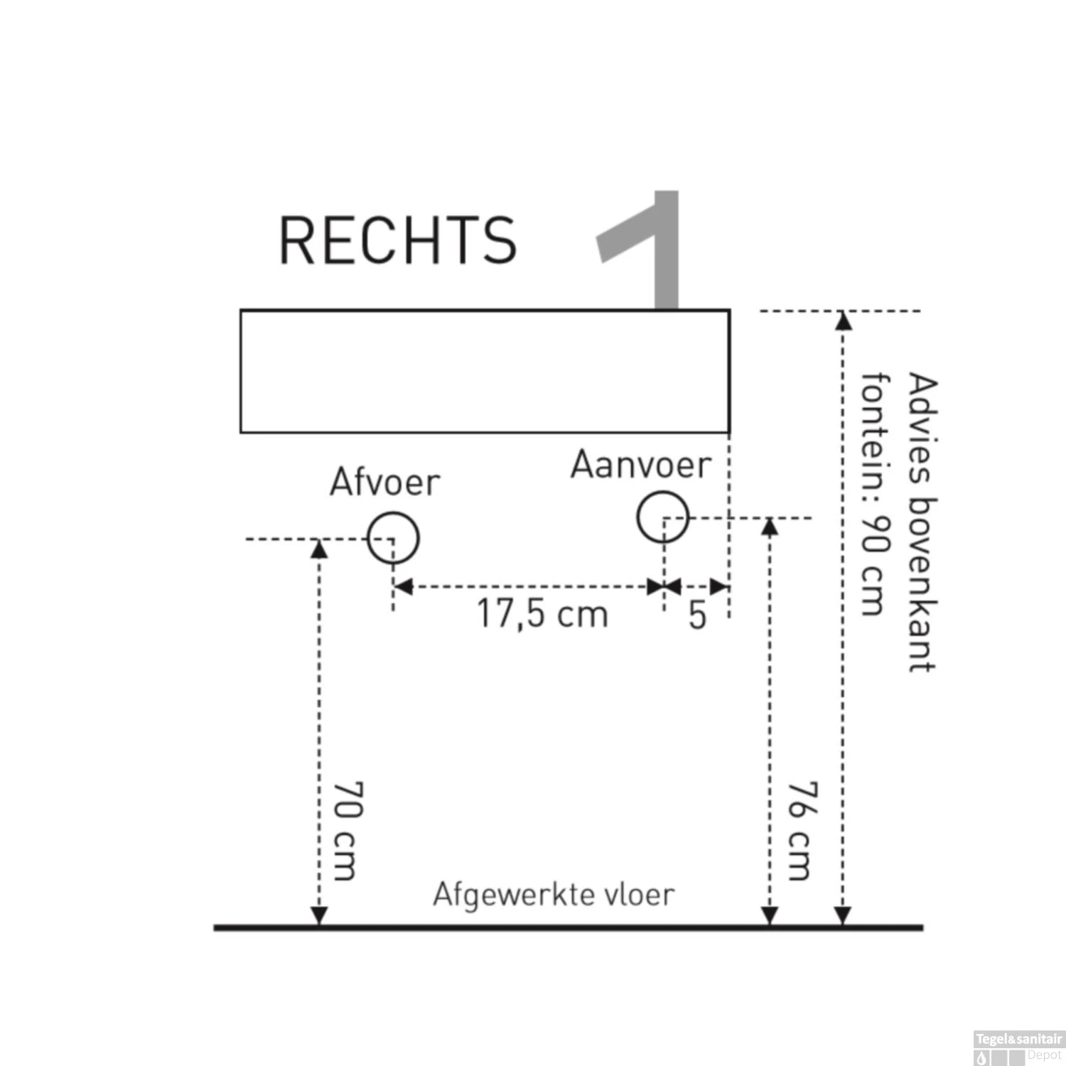 FonteinPack Ink Versus Rechts Glans Wit RVS (Keuze Uit 8 Kranen) 6 FonteinPack Ink Versus Rechts Glans Wit RVS (Keuze Uit 8 Kranen) - Afbeelding 4