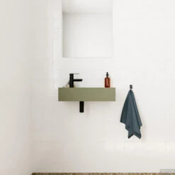 Fontein Salenzi Arro 50x26 Cm Mat Legergroen Links -Sealkin Badkamermeubilair Winkel fontein salenzi arro 50x26 cm mat legergroen links 3