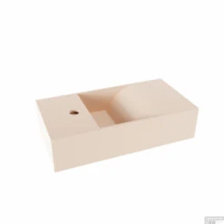 Fontein Salenzi Arro 50x26 Cm Mat Roze Links -Sealkin Badkamermeubilair Winkel fontein salenzi arro 50x26 cm mat roze links shop