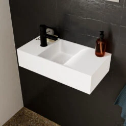 Fontein Salenzi Arro 50x26 Cm Mat Wit Links