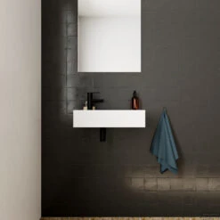 Fontein Salenzi Arro 50x26 Cm Mat Wit Links 8 Fontein Salenzi Arro 50x26 Cm Mat Wit Links -Sealkin Badkamermeubilair Winkel fontein salenzi arro 50x26 cm mat wit links 3