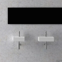 Fontein Salenzi Spy 40x30 Cm Glans Wit (inclusief Bijpassende Waste) -Sealkin Badkamermeubilair Winkel fontein salenzi spy 40x30 cm glans wit inclusief bijpassende clickwaste sfeer 1