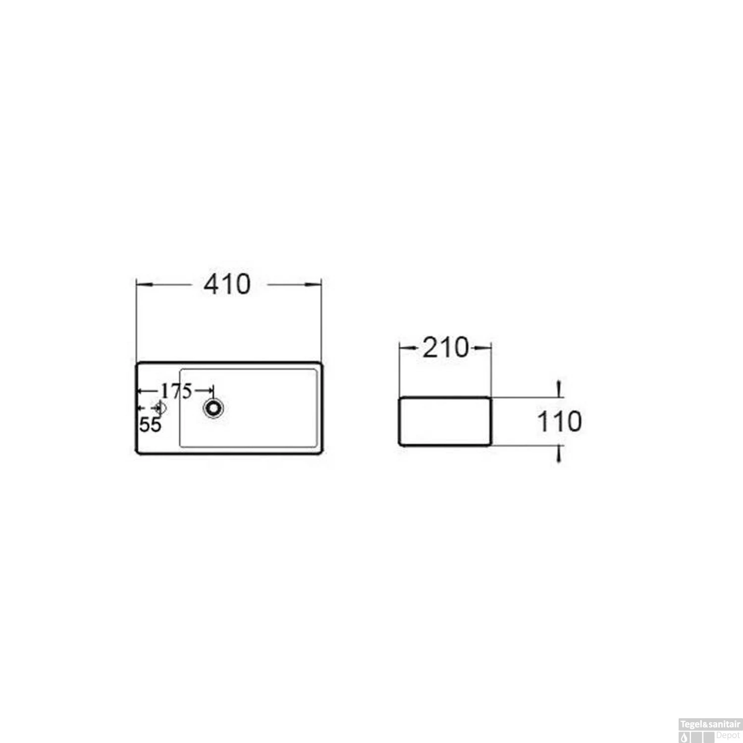 Fonteinset Sanilux Pax 40.5x22x10.5cm Met Afvoer En Kraan Keramiek Wit (Kraan Rechts) 4 Fonteinset Sanilux Pax 40.5x22x10.5cm Met Afvoer En Kraan Keramiek Wit (Kraan Rechts) - Afbeelding 2