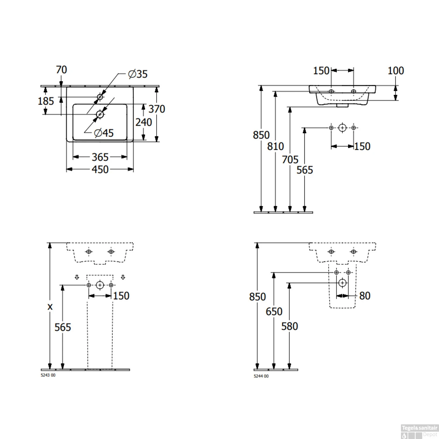 Fontein Villeroy & Boch Subway 3.0 Met CeramicPlus Zonder Overloop 45x37x14.5 Cm Wit Alpin 10 Fontein Villeroy & Boch Subway 3.0 Met CeramicPlus Zonder Overloop 45x37x14.5 Cm Wit Alpin - Afbeelding 8