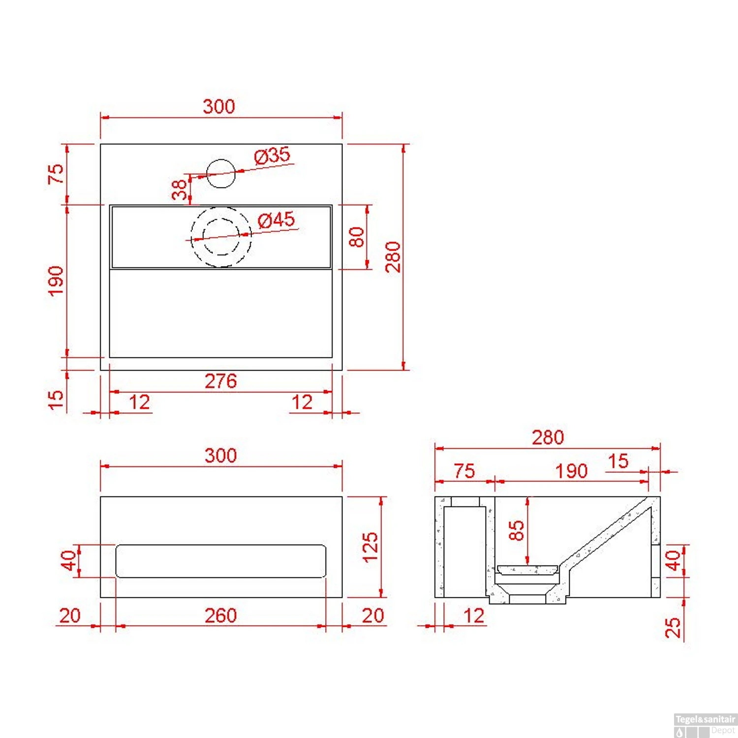 Fontein Wiesbaden Julia 30x28x12,5 Cm Solid Surface Mat Zwart 5 Fontein Wiesbaden Julia 30x28x12,5 Cm Solid Surface Mat Zwart - Afbeelding 3