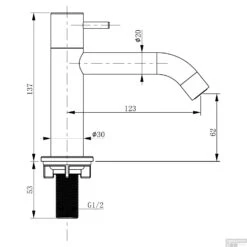 Fonteinset Differnz Mix En Match Cleo Hoekfontein 30x30x10 Cm Donker Beton (Keuze Uit 5 Kleuren Kranen) -Sealkin Badkamermeubilair Winkel fonteinkraan differnz mix gebogen tech 10