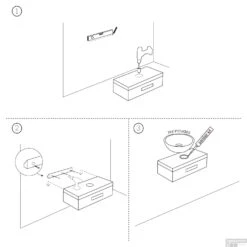 Fonteinplank Differnz Hout 40x25x10cm Bruin Eiken -Sealkin Badkamermeubilair Winkel fonteinplank differnz hout 40x25x10cm bruin eiken detail