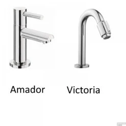 Fonteinset Mat Wit Wiesbaden Color Chroom (kraangat Links) -Sealkin Badkamermeubilair Winkel fonteinset chroom