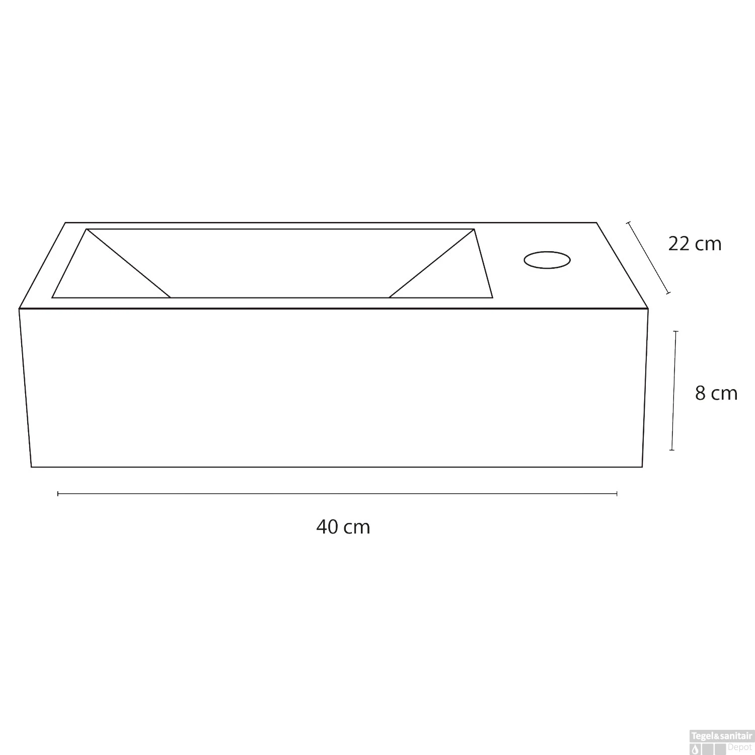 Fonteinset Differnz Force Beton 40x22x8 Cm Donker Grijs Met Rechte Kraan Mat Chroom 8 Fonteinset Differnz Force Beton 40x22x8 Cm Donker Grijs Met Rechte Kraan Mat Chroom - Afbeelding 6