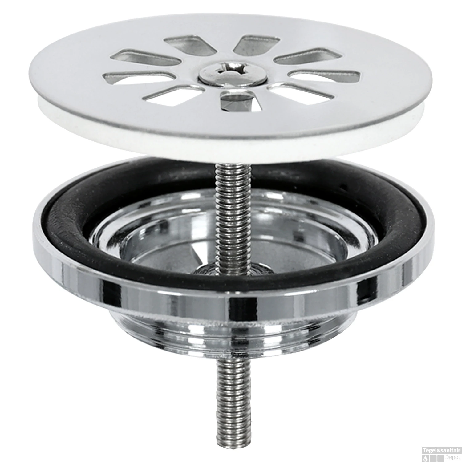 Fonteinset Differnz Force Beton En Handoekrek 40x22x9 Cm Donker Grijs Met Gebogen Kraan Chroom - Afbeelding 4