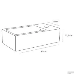 Fonteinset Differnz Force Keramiek 40x22x11.5 Cm Wit Met Rechte Kraan Rood Koper -Sealkin Badkamermeubilair Winkel fonteinset differnz force keramiek 40x22x11.5 cm wit met rechte kraan rood koper tech