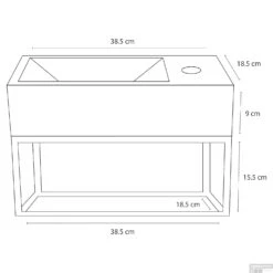 Fonteinset Differnz Ravo Beton En Handoekrek 38.5x18.5x9 Cm Donker Grijs Met Gebogen Kruis Kraan Rood Koper -Sealkin Badkamermeubilair Winkel fonteinset differnz ravo beton en handoekrek 38.5x18.5x9 cm donker grijs met gebogen kruis kraan rood koper tech