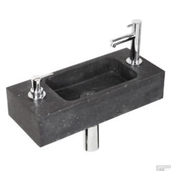 Fonteinset Differnz Sapon Rechts 42.5x18.5x9 Cm Geintegreerde Zeepdispenser Natuursteen Antraciet (inclusief Chrome Kraan Sifon En Afvoer) 14 Fonteinset Differnz Sapon Rechts 42.5x18.5x9 Cm Geintegreerde Zeepdispenser Natuursteen Antraciet (inclusief Chrome Kraan Sifon En Afvoer) -Sealkin Badkamermeubilair Winkel fonteinset differnz sapon rechts 42.5x18.5x9 cm geintegreerde zeepdispenser natuursteen detail