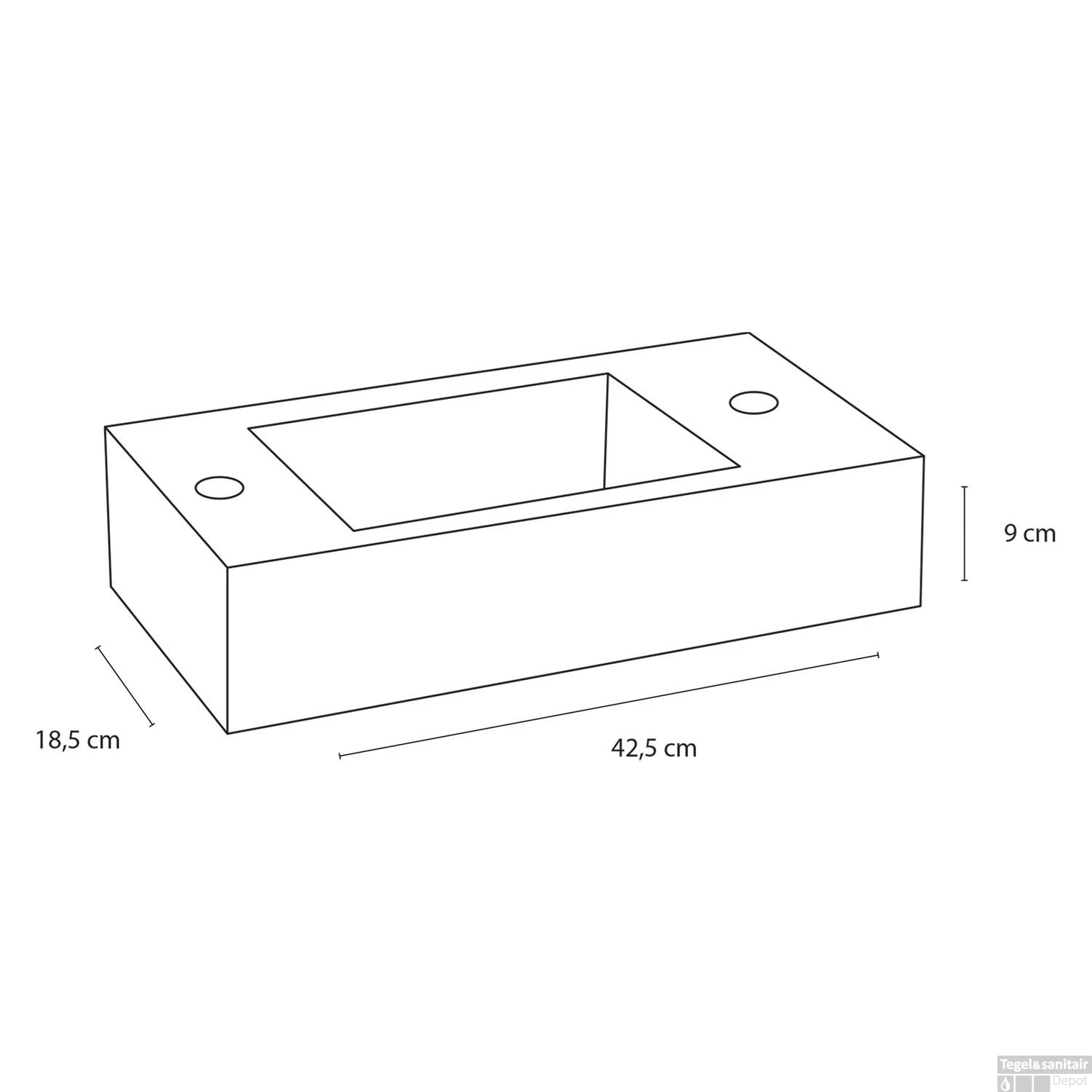 Fonteinset Differnz Sapon Rechts 42.5x18.5x9 Cm Geintegreerde Zeepdispenser Natuursteen Antraciet (inclusief Chrome Kraan Sifon En Afvoer) 11 Fonteinset Differnz Sapon Rechts 42.5x18.5x9 Cm Geintegreerde Zeepdispenser Natuursteen Antraciet (inclusief Chrome Kraan Sifon En Afvoer) - Afbeelding 9